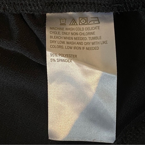 IMAN Global Chic Women's Large Black Matte Jersey Knit Flared-Leg Pull-On Pant - Picture 7 of 9